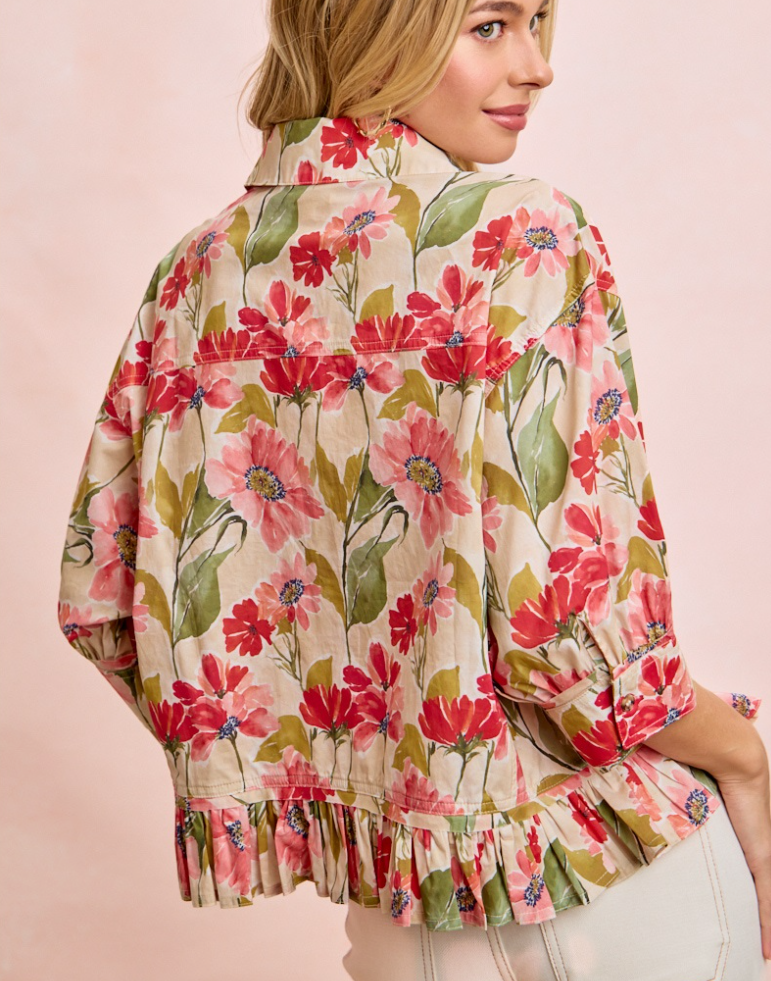 SU26 Ruffled Hem Top