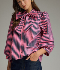 F26 Bows & Stripes Top
