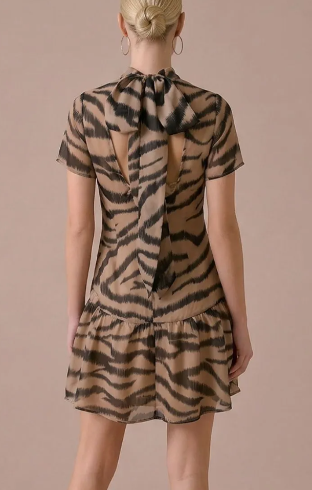 F26 Animal Organza Dress