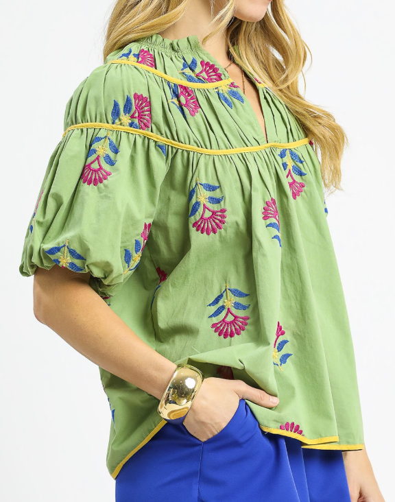 The Blooming Sage Top