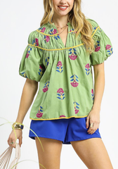 The Blooming Sage Top