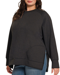 S26 Scuba Pullover Side Slits Curvy