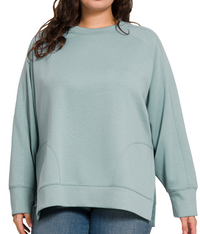 S26 Scuba Pullover Side Slits Curvy