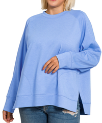 S26 Scuba Pullover Side Slits Curvy