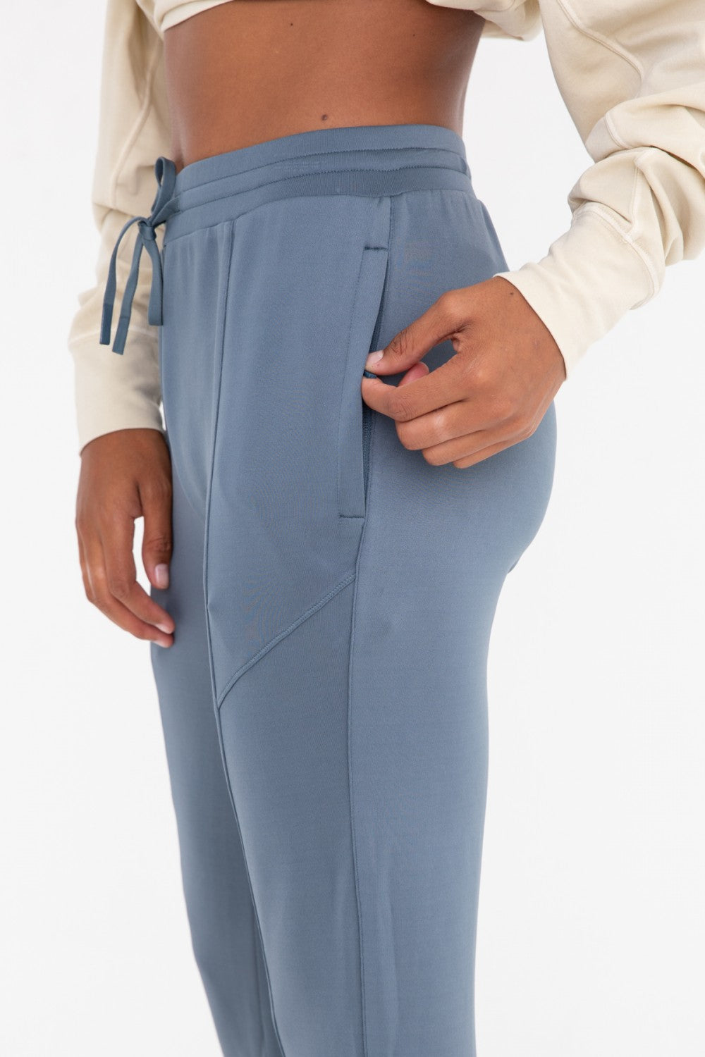 Cuffed Joggers with Zippered Pockets in 2 colors