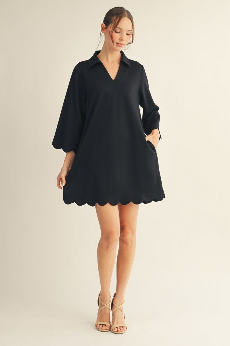 S26 Scalloped Mini Dress