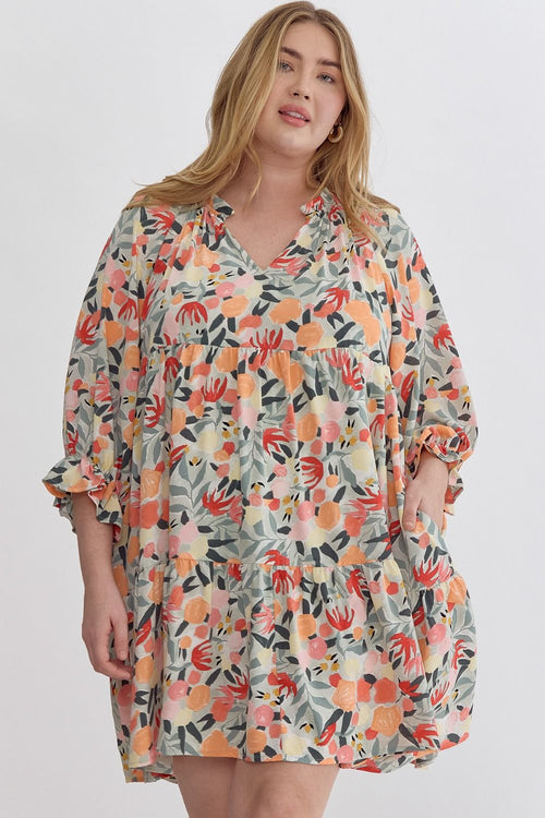 Just Peachy Dress in Curvy Sizes