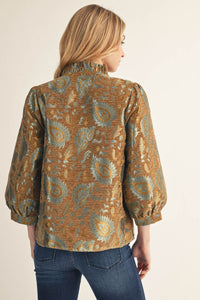 F26 Paisley Jacquard Top