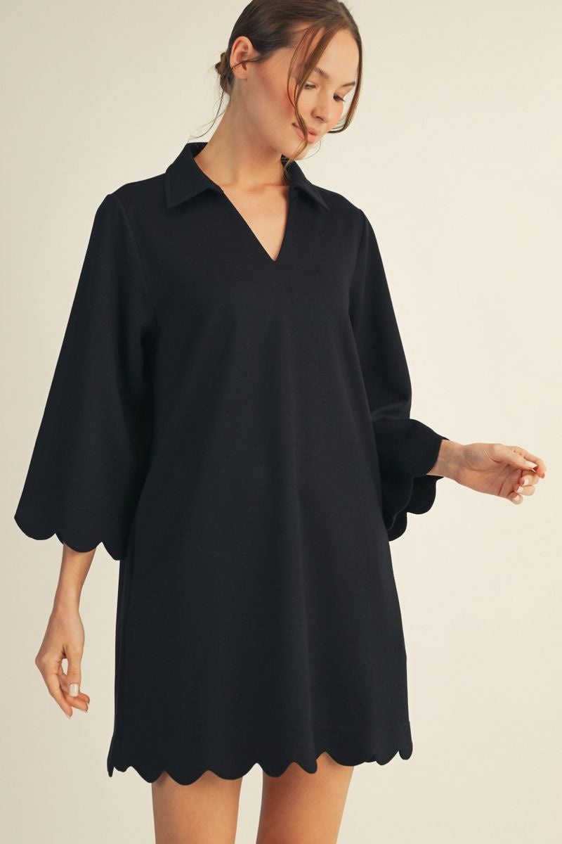 S26 Scalloped Mini Dress
