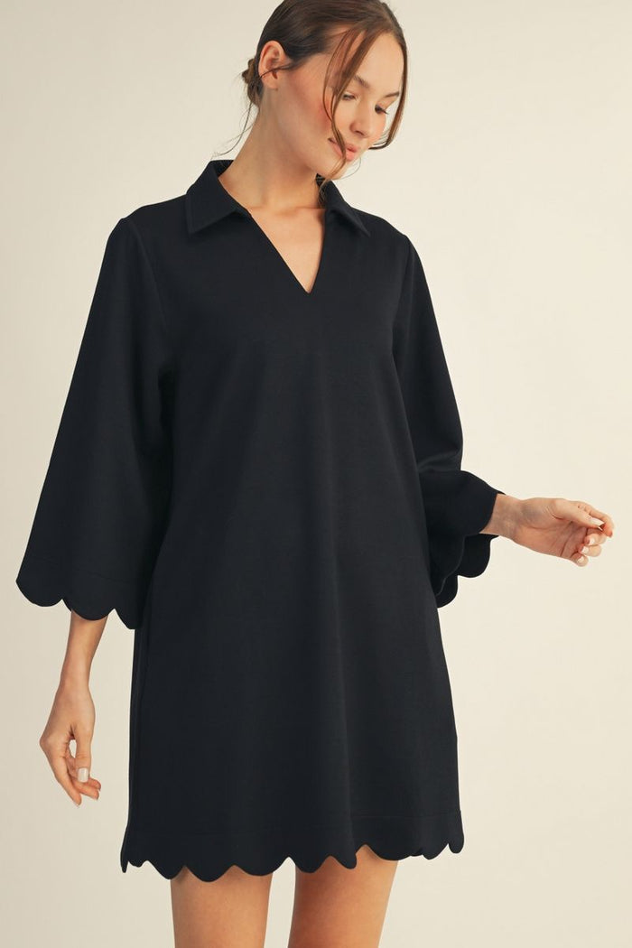 S26 Scalloped Mini Dress