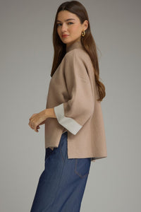 F26 Contrast Cuff Sweater