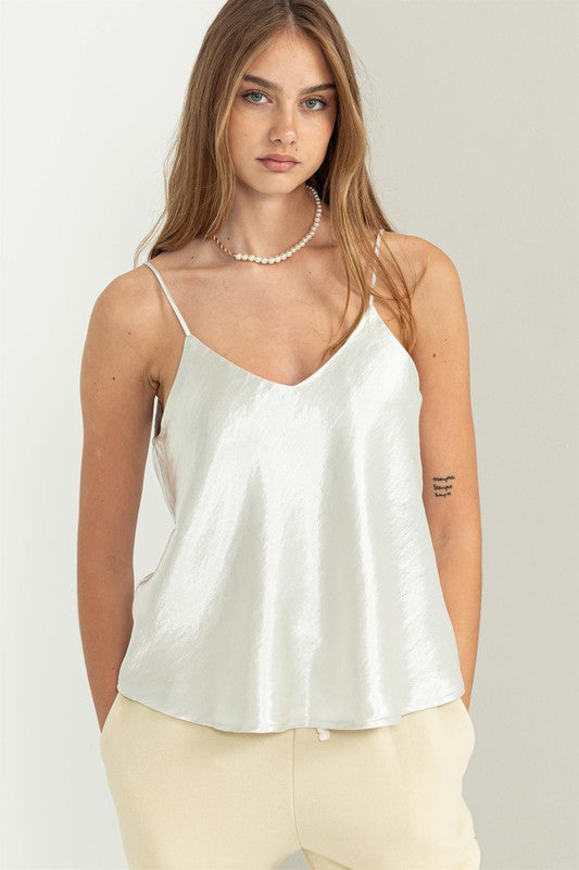 The Right One Satin Cami Top – Lee's Kloset