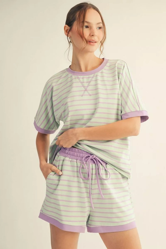 S26 Cutest Stripe Short Set