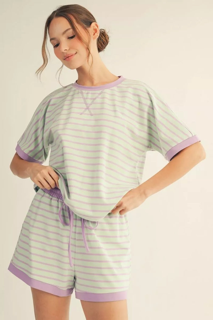 S26 Cutest Stripe Short Set