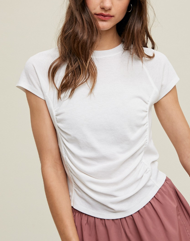 Textured Collar Top in Curvy Sizes